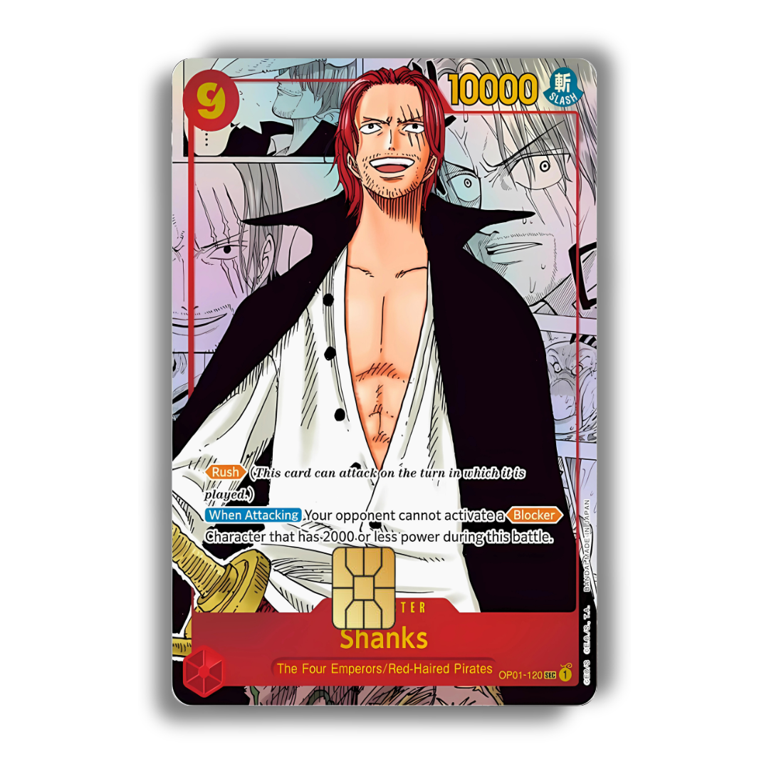One Piece Custom Anime Styled Card Decal Credit Card Cover Vinyl Skin Sticker - Credit Card Accessory