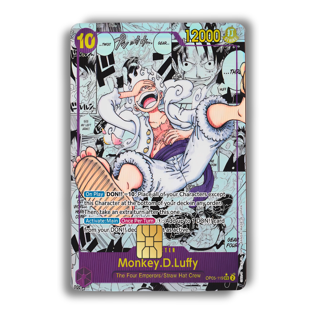 One Piece Custom Anime Styled Card Decal Credit Card Cover Vinyl Skin Sticker - Credit Card Accessory
