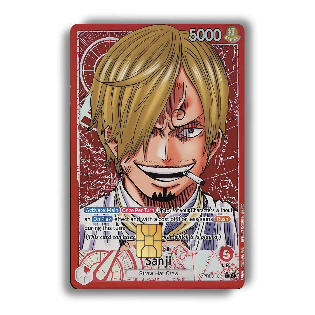 One Piece Custom Anime Styled Card Decal Credit Card Cover Vinyl Skin Sticker - Credit Card Accessory