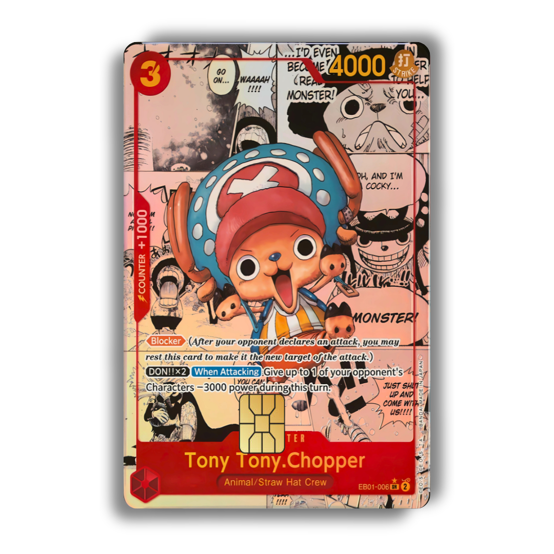 One Piece Custom Anime Styled Card Decal Credit Card Cover Vinyl Skin Sticker - Credit Card Accessory