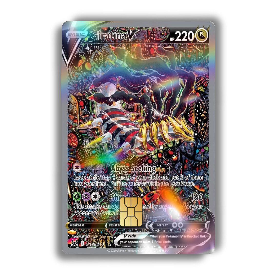 Holographic Pokemon Collection - Decal Credit Card Cover Vinyl Skin Sticker